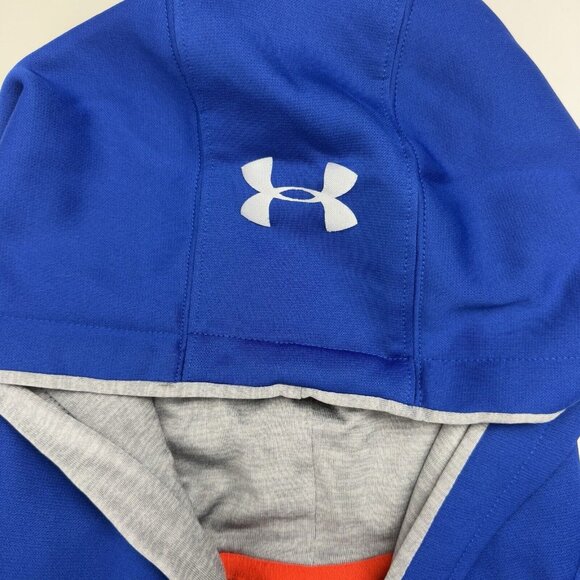 Under Armour Storm Mens L Blue Orange Gray Hoodie Sweatshirt Jacket - Picture 4 of 9